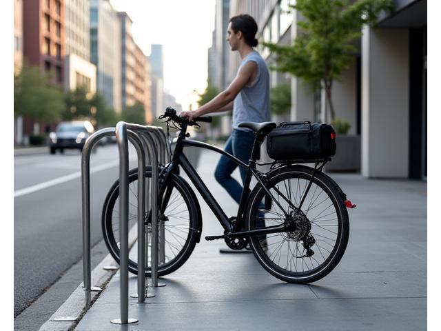 David P.'s bike with Commuter Saddle Pack in an urban setting