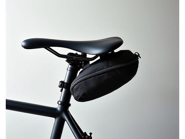 Ultra-durable bike saddle bag attached to a sleek road bike, ready for long rides.