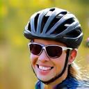 Portrait of Emily White, a young woman cyclist.